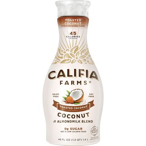 Califia Farms Toasted Coconut Almond Milk 48 Fluid Ounces - Walmart.com