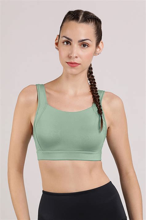 Buy Energize Active High Impact Sports Bra - Granite Green | amanté