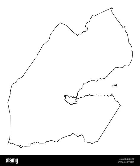 Outline Map Of Djibouti