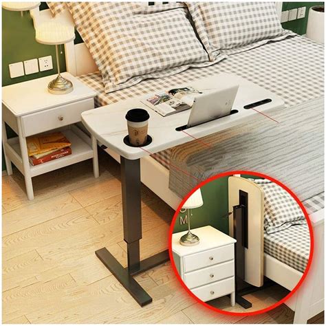 Mobile Overbed Table Hospital Bed Table - Swivel Wheel Rolling Tray ...