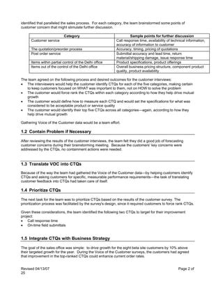 Image result for DMAIC Case Study Examples