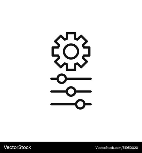 Control panel logo sign outline Royalty Free Vector Image
