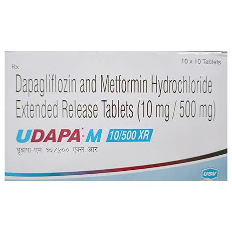 Udapa-M 10/500 XR Tablet | Uses, Side Effects, Price | Apollo Pharmacy
