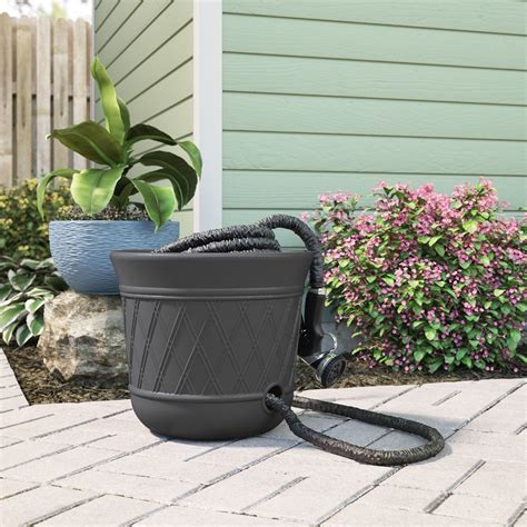 Suncast 14 X 12" Resin Decorative Hideaway Outdoor Garden Hose Storage ...