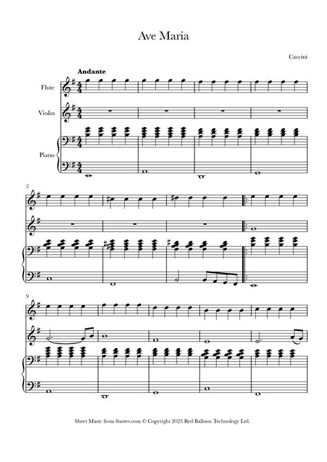Flute Sheet Music Ave Maria at Ruby Nielsen blog