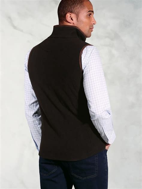 Buy Brook Taverner Brown Fleece Gilet from Next India