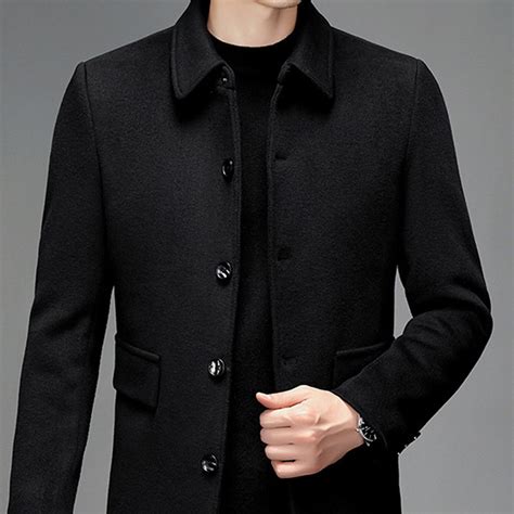 5-Button Up Wool Jacket // Black (XS) - Amedeo Exclusive Jackets ...
