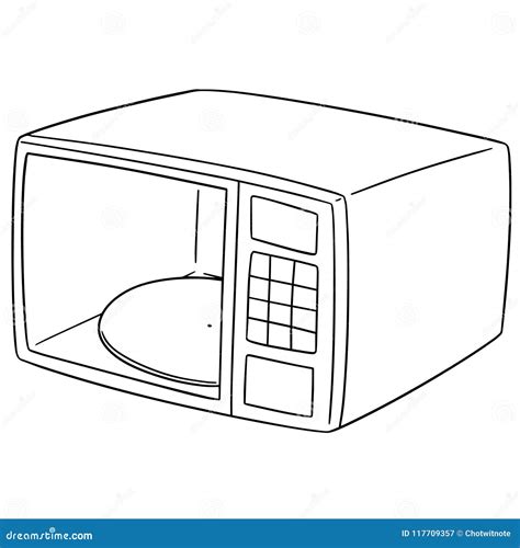 Vector Set of Microwave Oven Stock Vector - Illustration of drawing ...