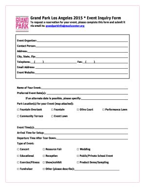 Fillable Online Grand-Park-Event-Inquiry-Form-2015-1pdf Fax Email Print ...