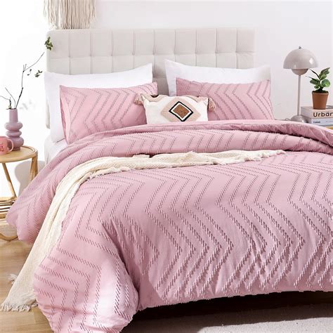 YIRDDEO Pink Twin Size Comforter Set 2Pcs, Boho Twin Comforter Set Pink ...