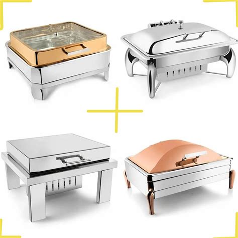 Luxury Hotel Chafing Dish 9.0l Golden Buffet Server Food Display Stand ...