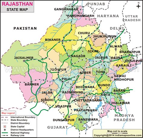 Rajasthan District Map, Rajasthan Political Map, 59% OFF