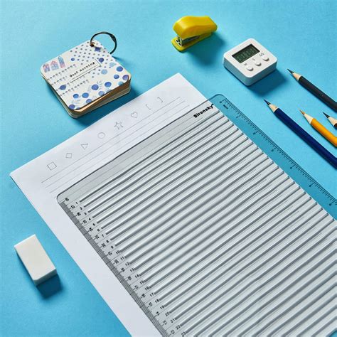 Buy Straight Line Stencil Template College Ruled 9/32 Spacing,Line ...