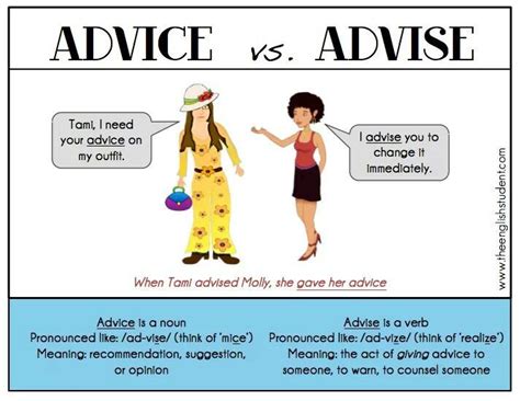 How to use the word advice