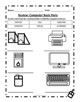 Basic Computer Parts Worksheet 的图像结果