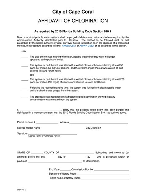 Cape coral noc affidavit: Fill out & sign online | DocHub