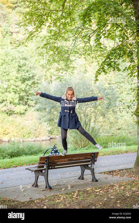 Image result for Woman Jumping Over Bench