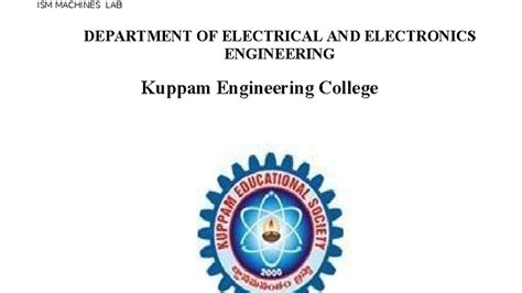 ISM MACHINES LAB MANUAL - INDUCTION & SYNCHRONOUS MACHINES R23 - Studocu