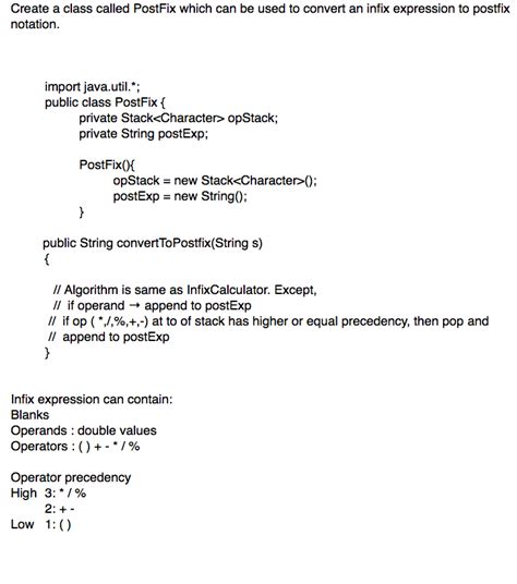 Image result for Infix Postfix Java