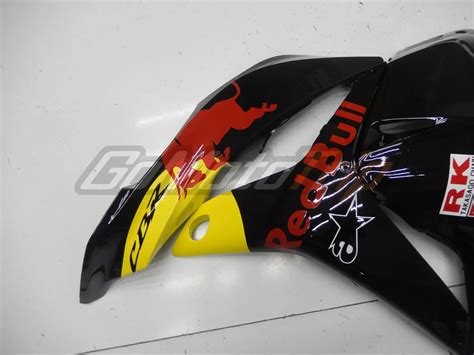 Best 2009-2012 Honda CBR600RR Black RedBull Fairing - GoMotoTrip
