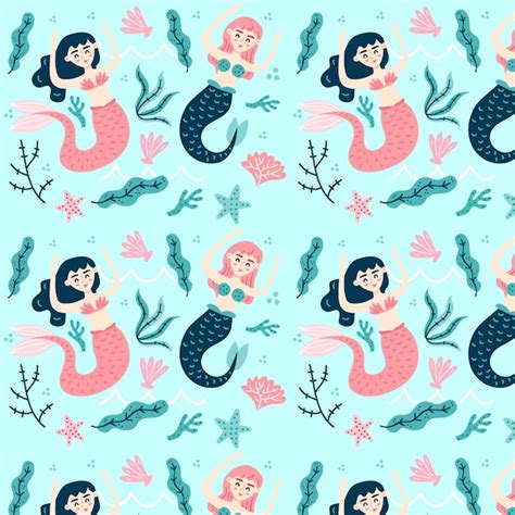 Image result for Vector Mermaid Pattern
