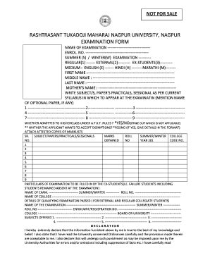 Name Of Examination - Fill Online, Printable, Fillable, Blank | pdfFiller