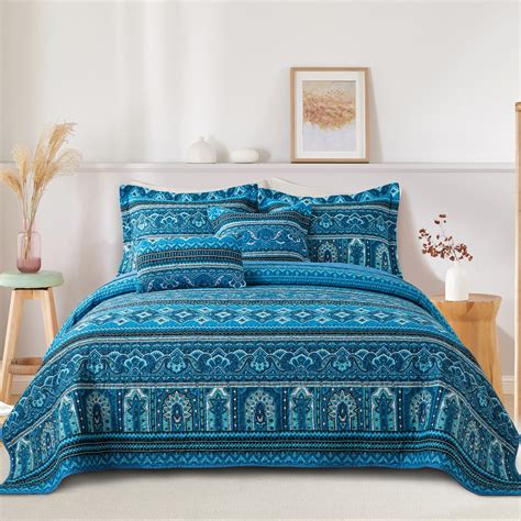 TWINRUN Cotton King Size Quilt Sets, Lightweight Bedspreads King Size ...
