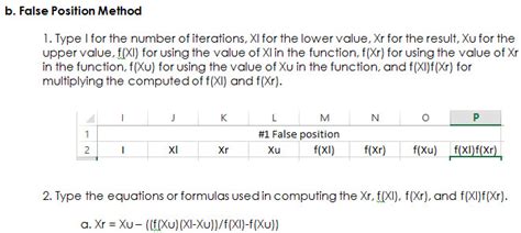 Image result for False Position Method in Excel
