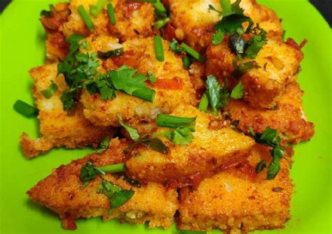 Pav bhaji masala suji dhokla Recipe by Priya Chiripal - Cookpad