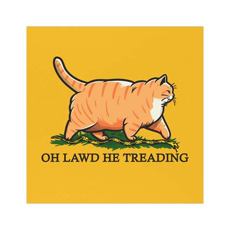 Oh Lawd He Treading Ginger Car Magnet – Ryan Conners KilkennyCat Art