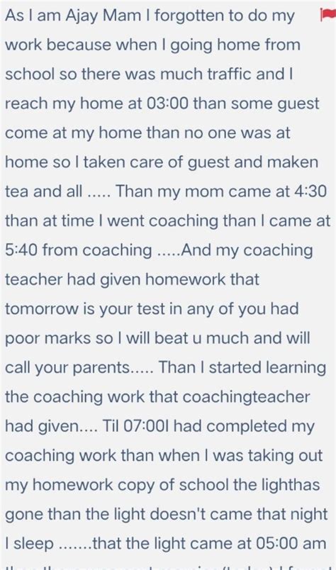 You are Ajay. You have forgotten to do your homework and without a ...