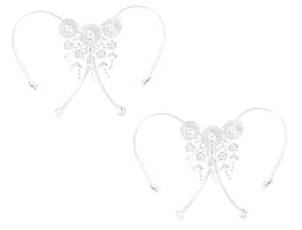 Buy uxcell Elastic Adjustable Bra Shoulder Straps Lace Wrap for Dress ...