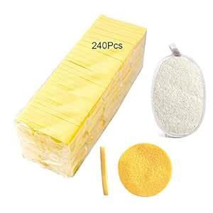 Tegelrying Facial Sponge Compressed, 240 Count PVA Professional Makeup ...