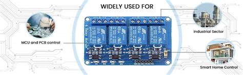 Robotly 4 Channel DC 5V Relay Module with Optocoupler, Compatible with ...