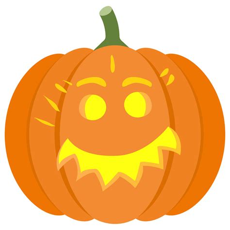 Pumpkin with Scars Pumpkin Stencil | Free Printable Papercraft Templates