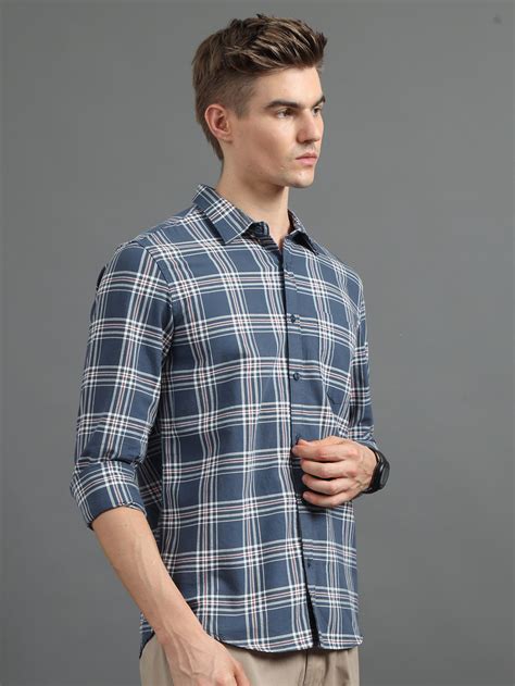 Buy Dark Grey Men's Casual Check Shirts Online at Great Price – Bushirt