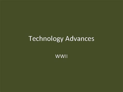 Image result for WWII Technology