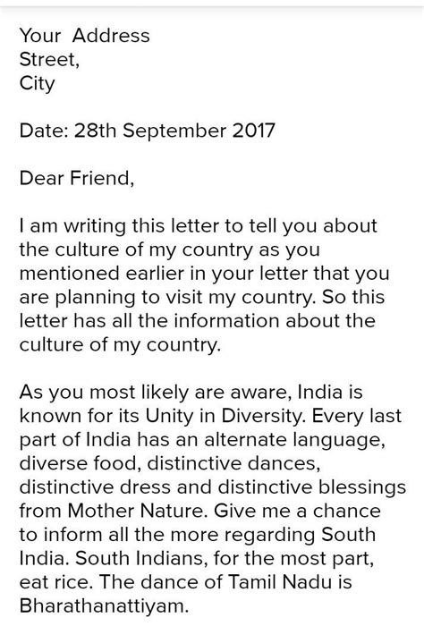 Write a letter to your friend describing the importance of our ...