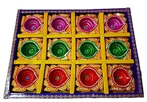 Buy Avanti Creation Multicolor Clay Diyas for Diwali Online at Low ...