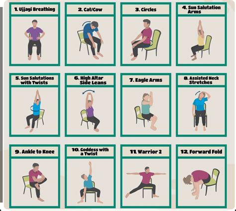 Printable chair yoga exercises for seniors – Artofit