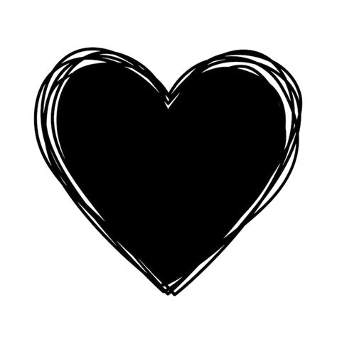 Images de Coeur noir blanc – Téléchargement gratuit sur Freepik