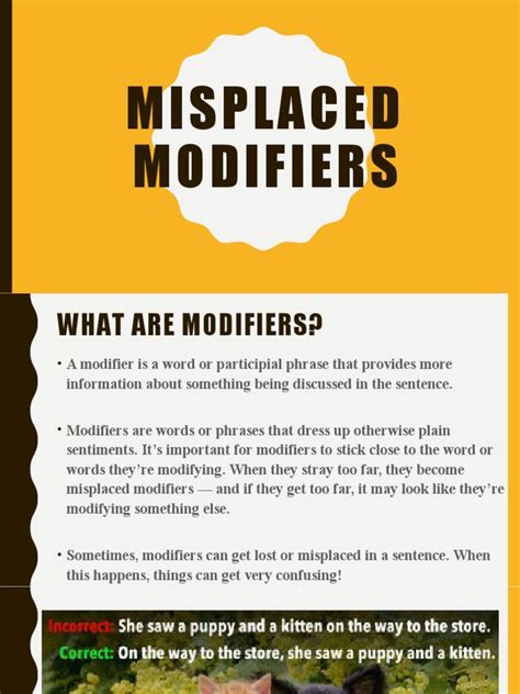 Image result for Misplaced Modifier Adjective Examples