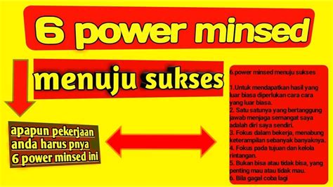 6 Power Mindset / Prinsip Kerja Cerdas Indomaret