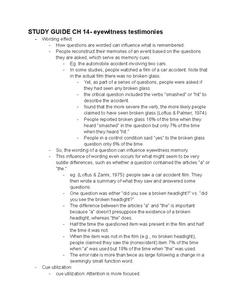 Eyewitness Memory Classroom Exercise 的图像结果