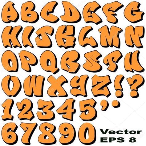 Graffiti numbers and letters | Graffiti Letters and Numbers — Stock ...