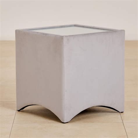 Buy (Refurbished) Stellar Ora Velvet Bed Side Table with Drawers - Grey ...