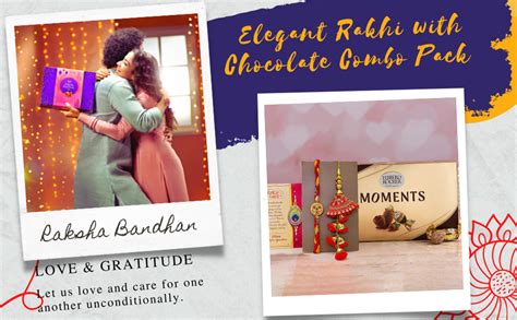 CraftVatika Rakhi Ferrero Chocolate Gift Box for Brother and Bhabhi ...
