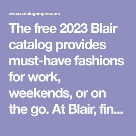 Free 2024 Blair Catalog: Discover Must-Have Fashion