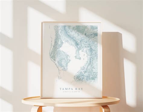 Tampa Bay Map Print, Map of Tampa Bay, Tampa Bay Gift, Florida Map ...