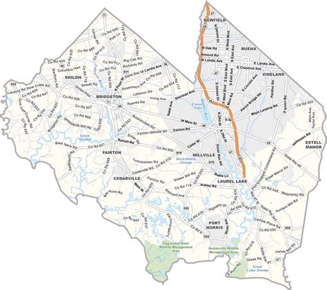 Ocean County Map, New Jersey - US County Maps